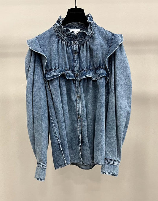 ISABEL MARANT IDETY SHIRT LIGHT BLUE