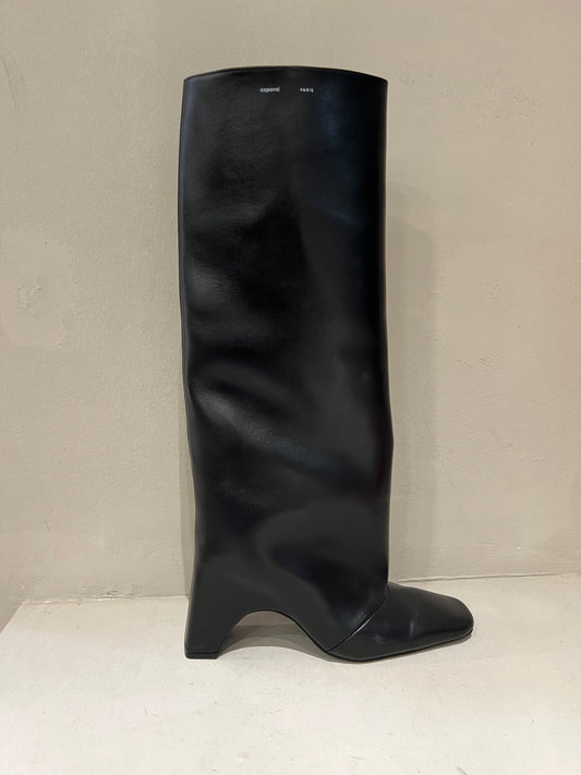 COPERNI CALF LEATHER BRIDGE BOOT BLACK