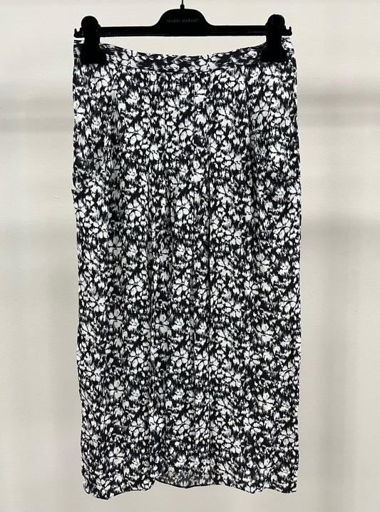 ISABEL MARANT EOLIA SKIRT BLACK WHITE