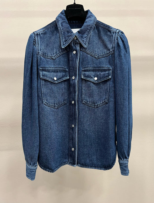 ISABEL MARANT TAHISSE SHIRT BLUE