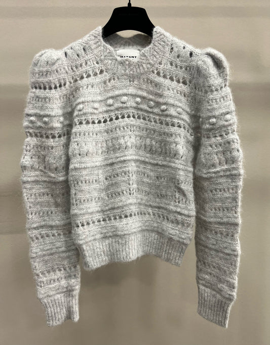 ISABEL MARANT ADLER SWEATER LIGHT GREY