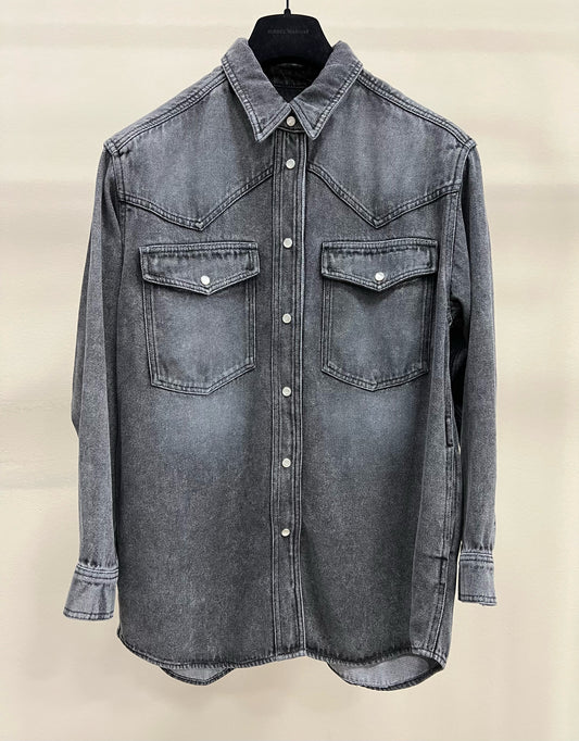 ISABEL MARANT TAHISSE SHIRT GREY