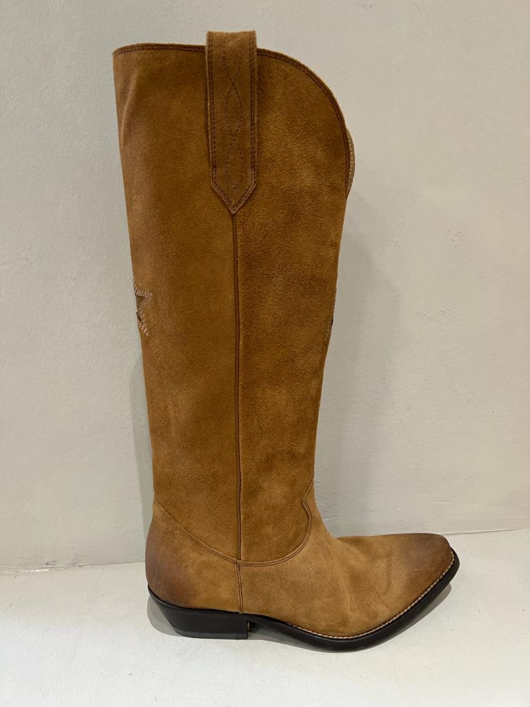 GOLDEN GOOSE WISH STAR BOOTS BROWN