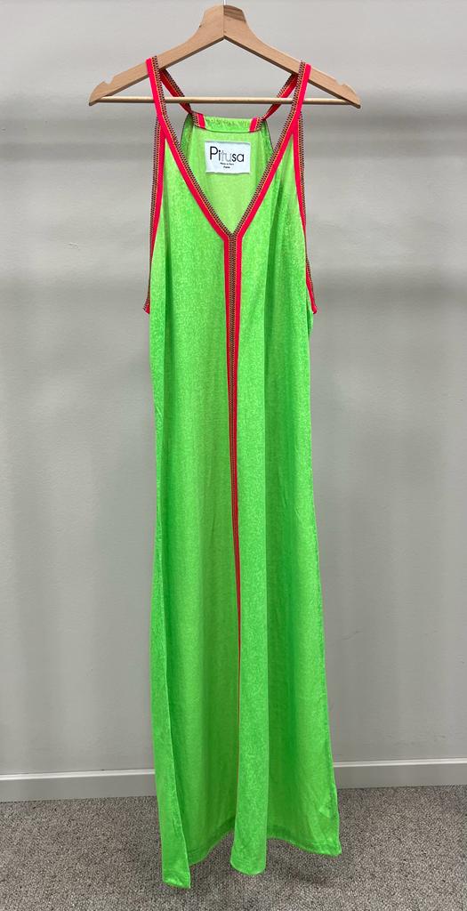 PITUSA SUNDRESS LIME RED