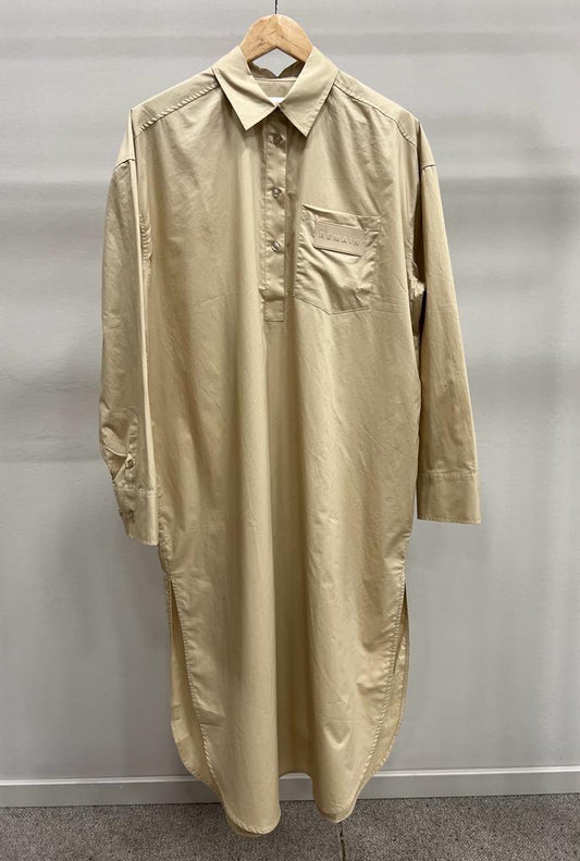 REMAIN COTTON POPLIN SHIRT DRESS SAFARI