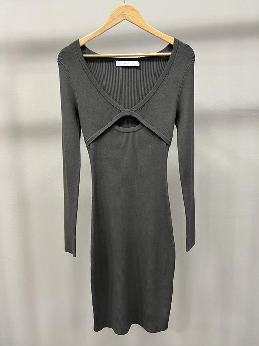 IRO PARIS EUGENIA DRESS STONE GREY