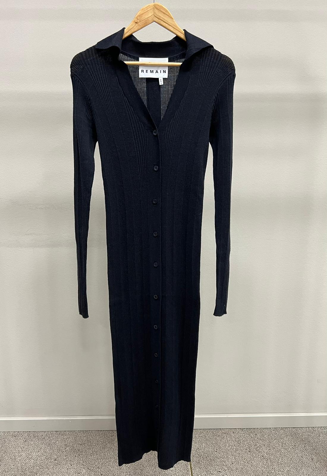 REMAIN REFINED MERINO WOOL DRESS NAVY BLAZER