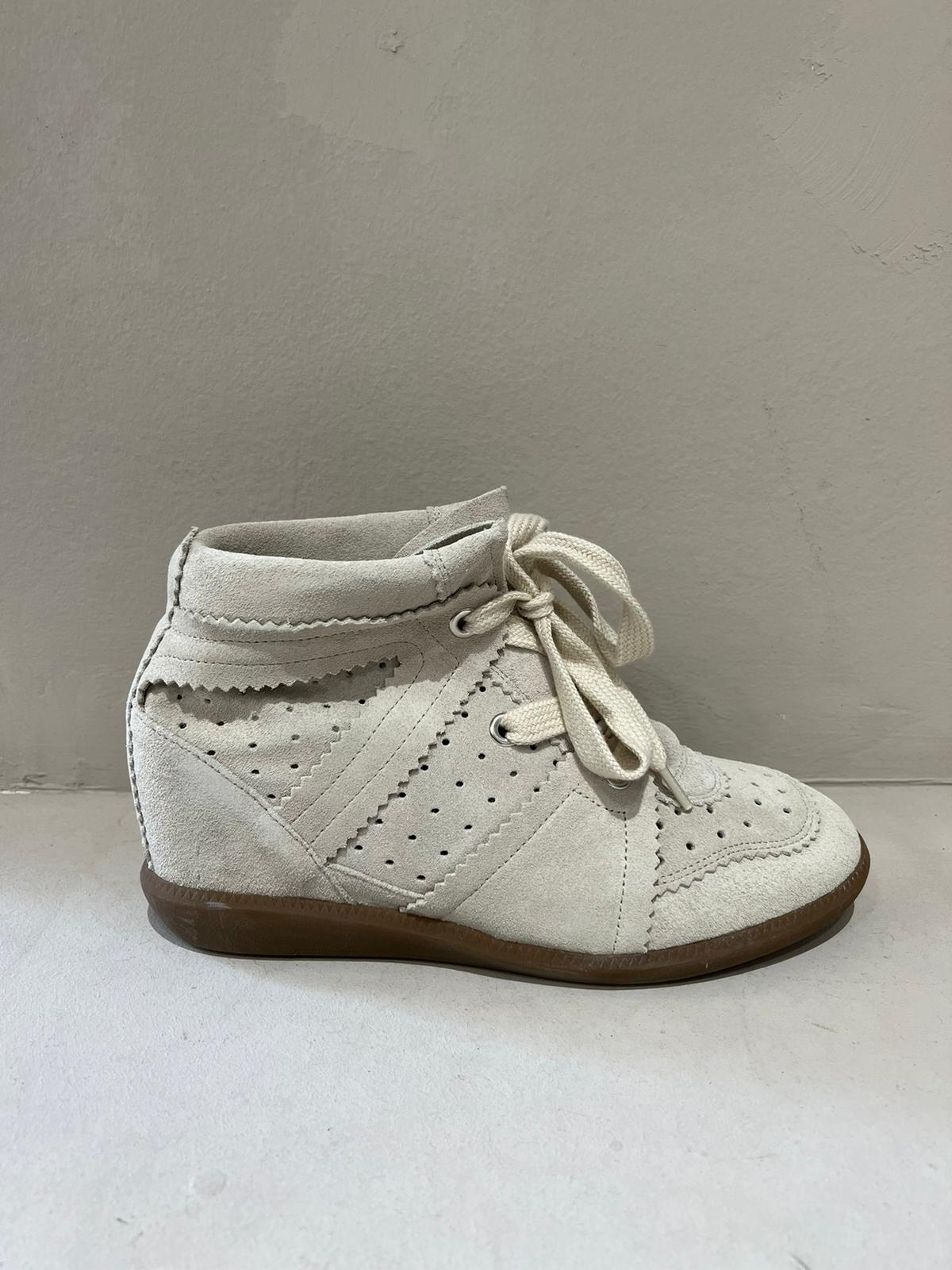 ISABEL MARANT BOBBY SNEAKERS CHALK