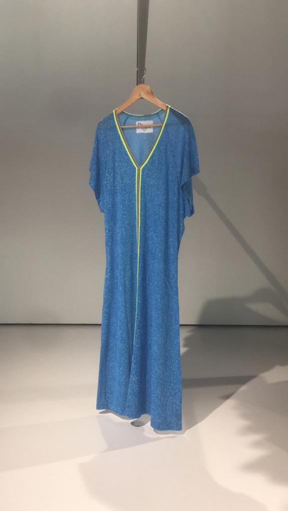 PITUSA ABAYA DRESS BLUE YELLOW