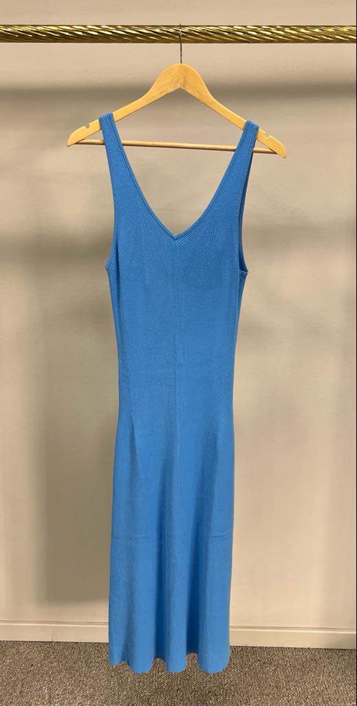 REMAIN OLISSA KNIT DRESS AZURE BLUE